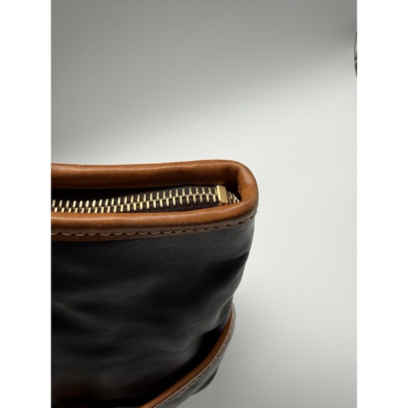 Dooney Bourke Large Black Leather With Cognac Trim Shoulder bag - Picture 4 of 16